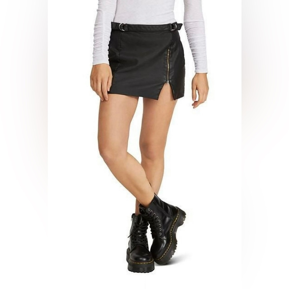 Free People Vegan Leather Skirt (8)